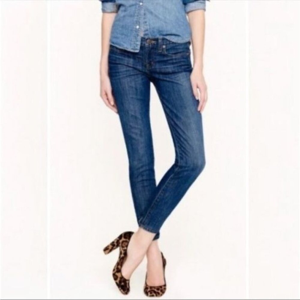 J.Crew Ankle Toothpick Skinny Jeans Medium dark Wash 25